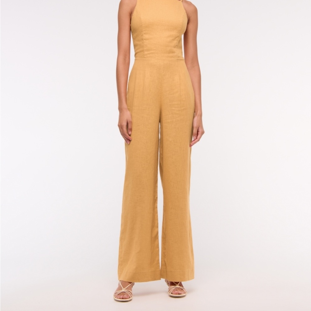 Abercrombie Wide-Leg Linen Jumpsuit
